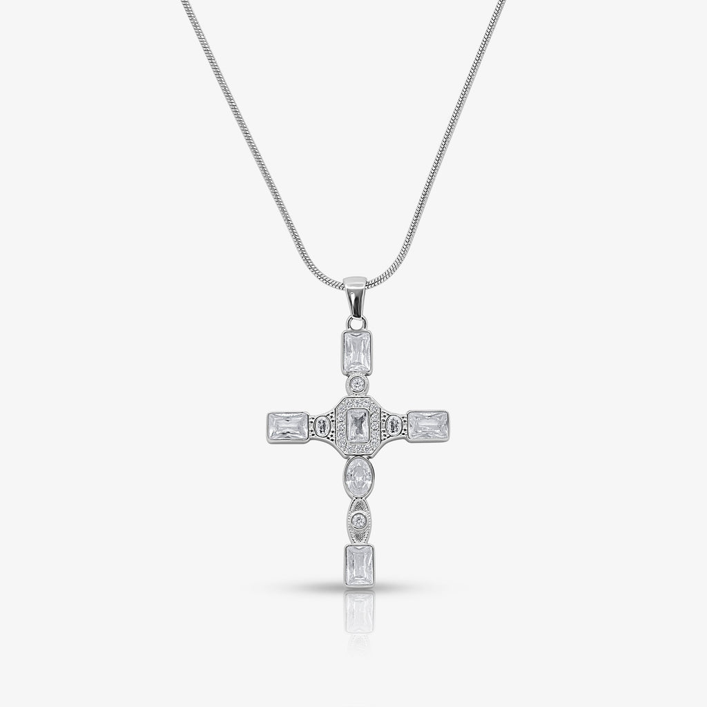Evry Jewels Gem Up Cross Necklace