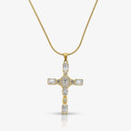 Evry Jewels Gem Up Cross Necklace