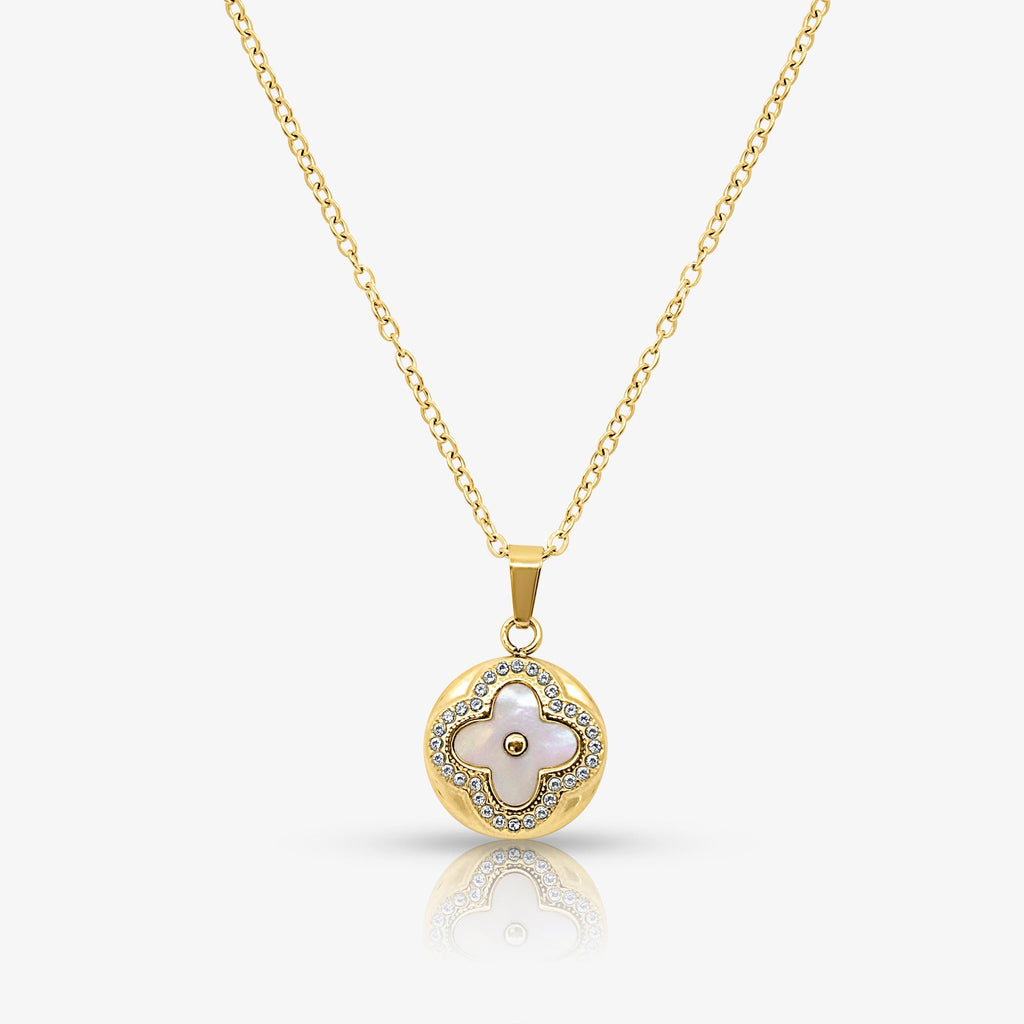 Evry Jewels Lucky Petal Necklace