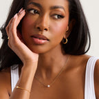 Evry Jewels Single Pearl Drop Necklace