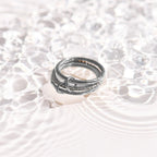 Evry Jewels Stacked Linked Crystal Band Ring