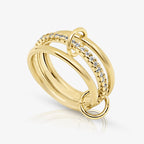 Evry Jewels Stacked Linked Crystal Band Ring