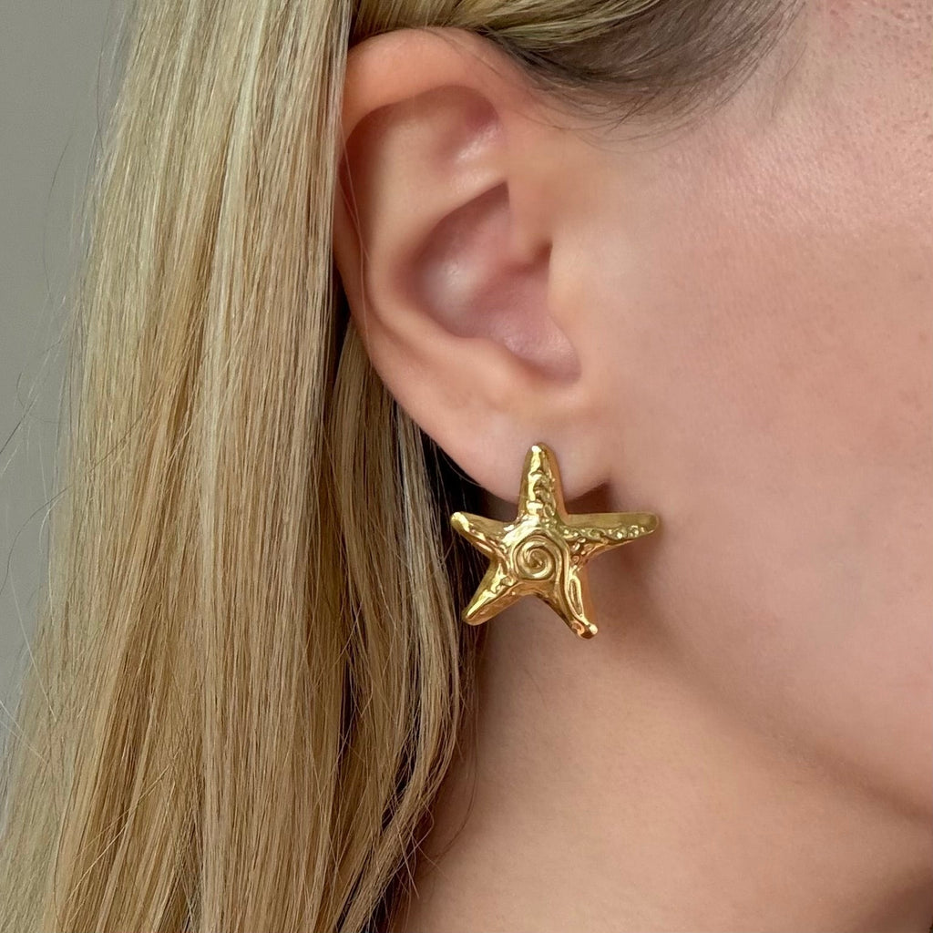 Evry Jewels Golden Starfish 4 Piece Set