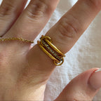 Evry Jewels Stacked Linked Crystal Band Ring