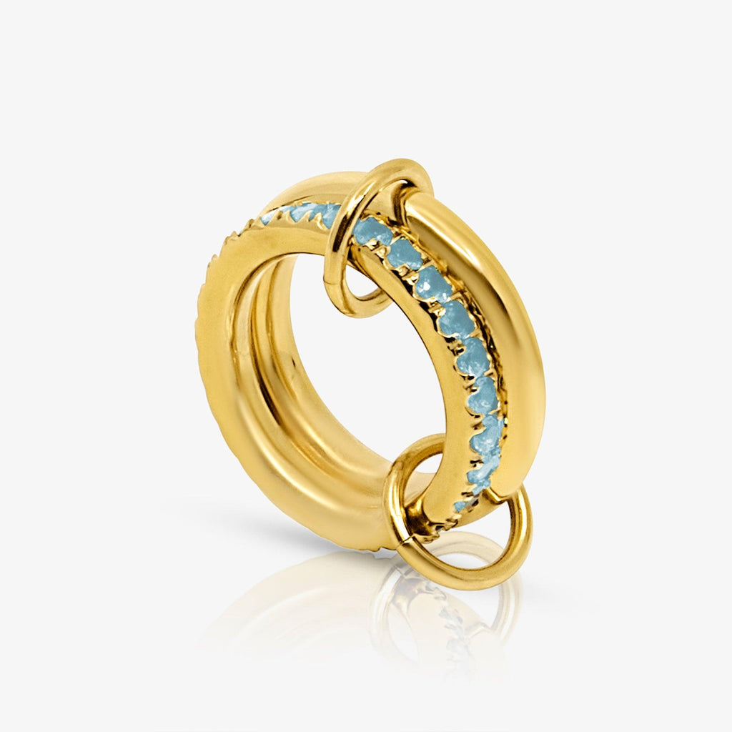 Evry Jewels Frosted Charm Stacked Ring