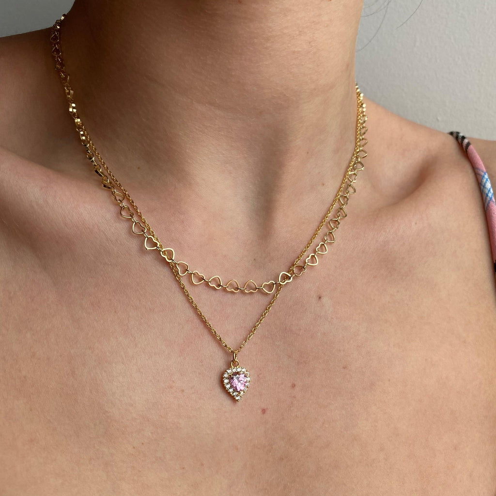 Evry Jewels Broken Heart Necklace