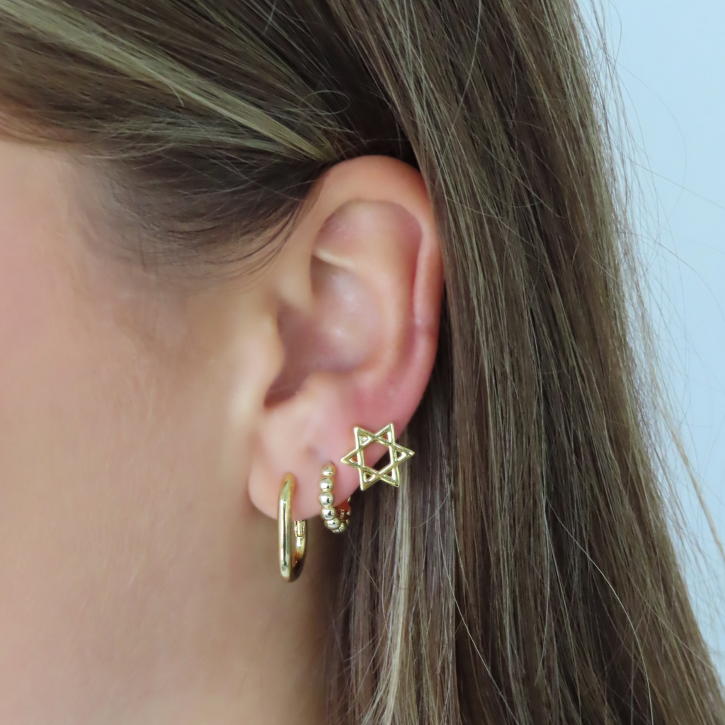Evry Jewels Pebble Hoops
