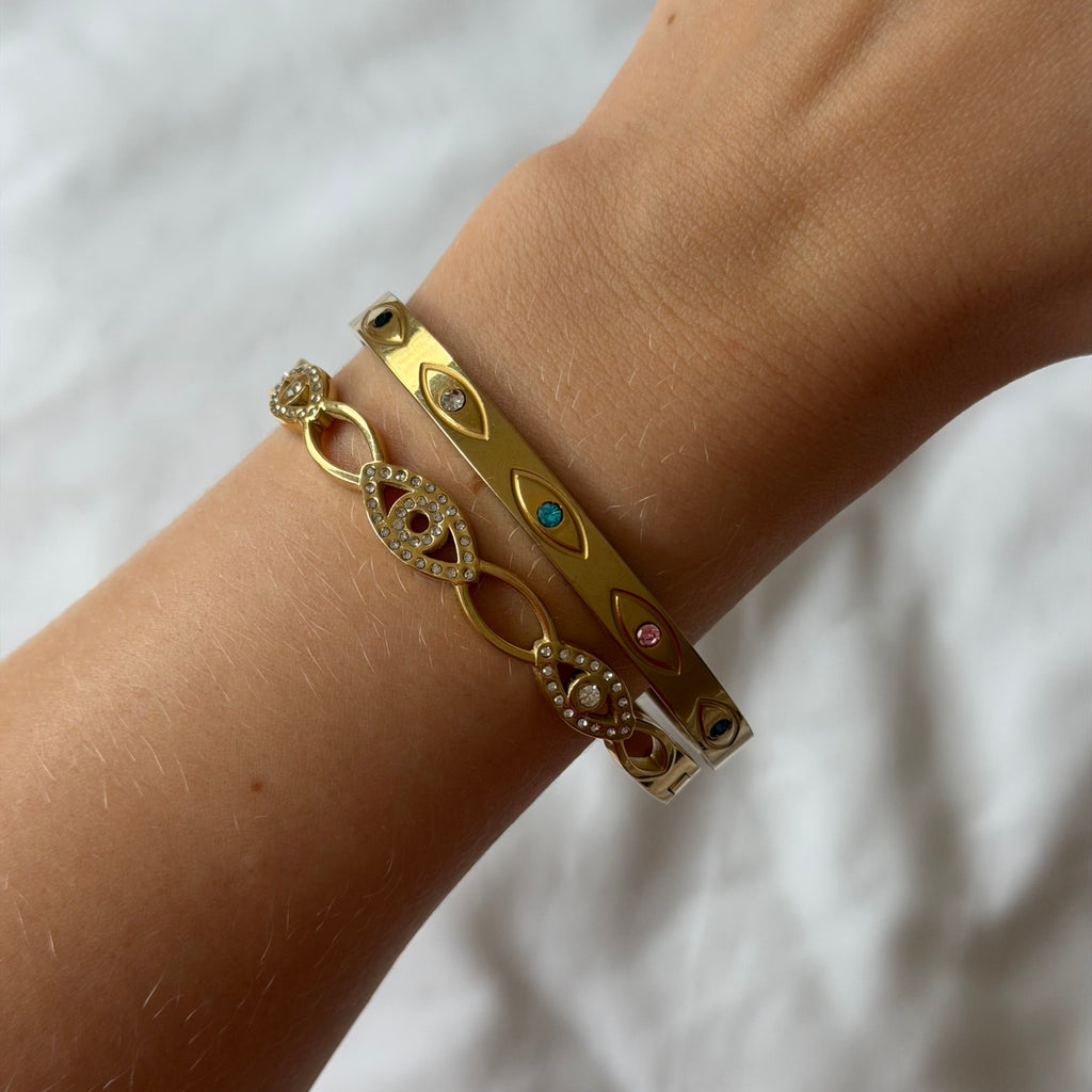 Evry Jewels Golden Link Bangle