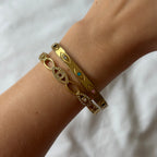 Evry Jewels Golden Link Bangle