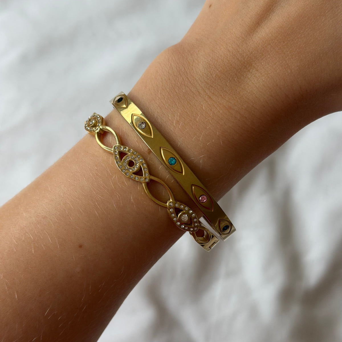 Evry Jewels Golden Link Bangle