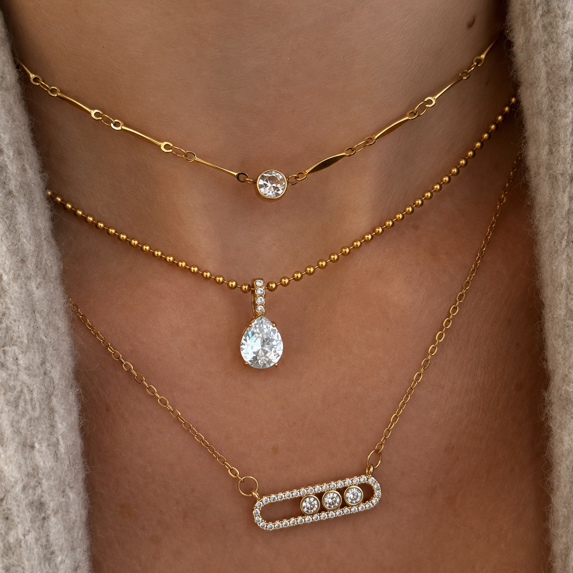 Evry Jewels Starlight Bar Necklace