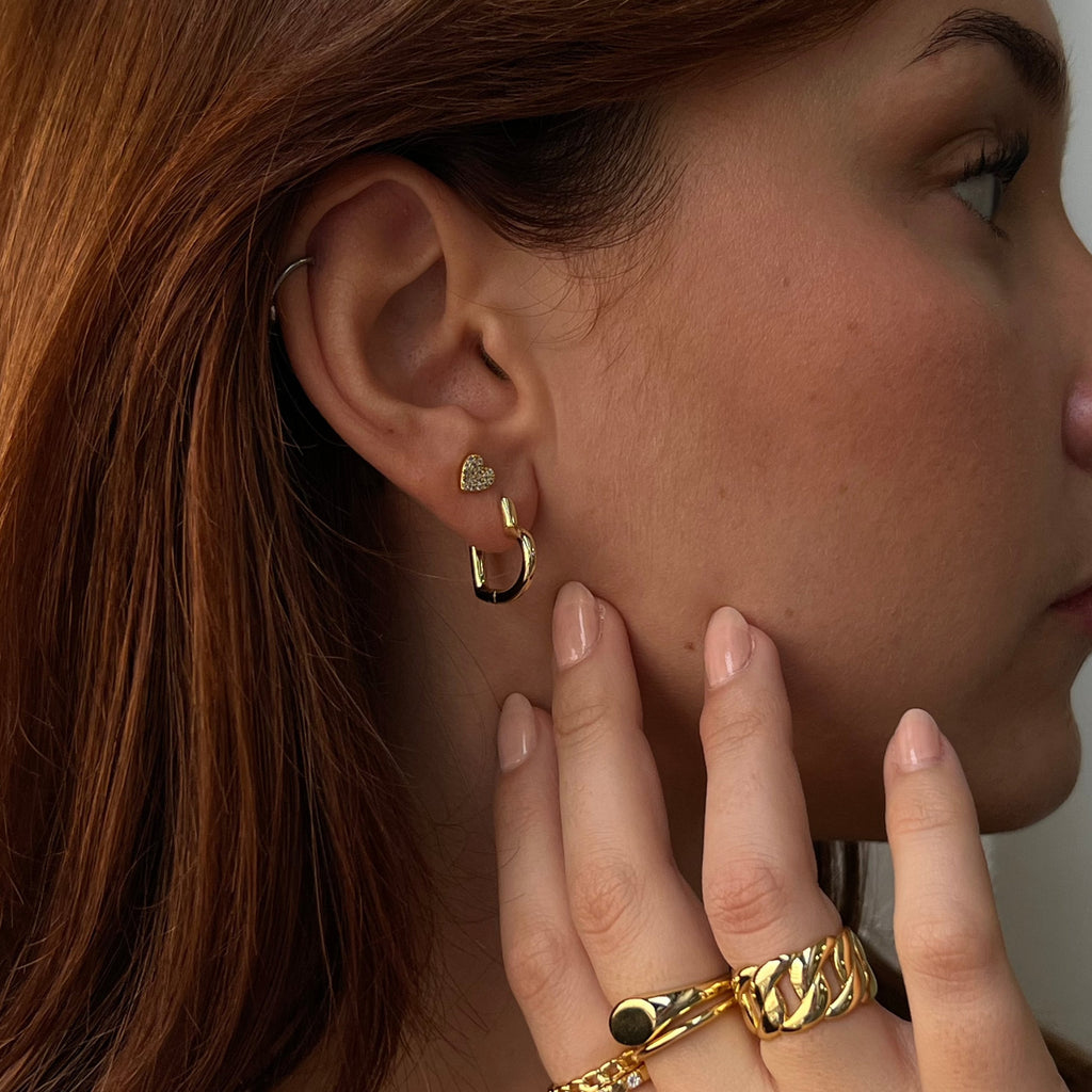 Evry Jewels Cold Hearted Earrings