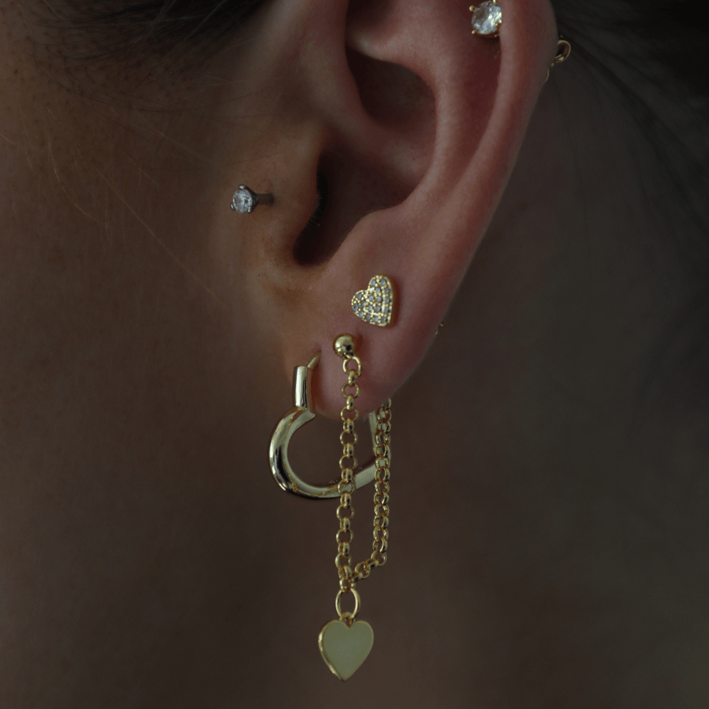 Evry Jewels Cold Hearted Earrings