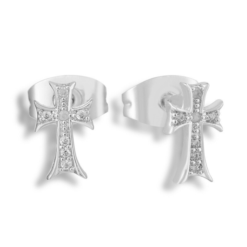 Evry Jewels Crossed Earrings