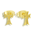 Evry Jewels Crossed Earrings
