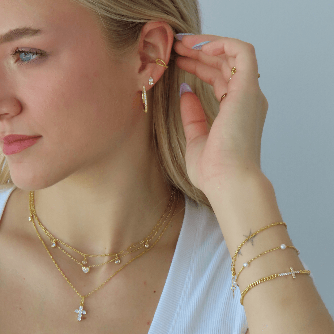 Evry Jewels Crossover Ear Cuff