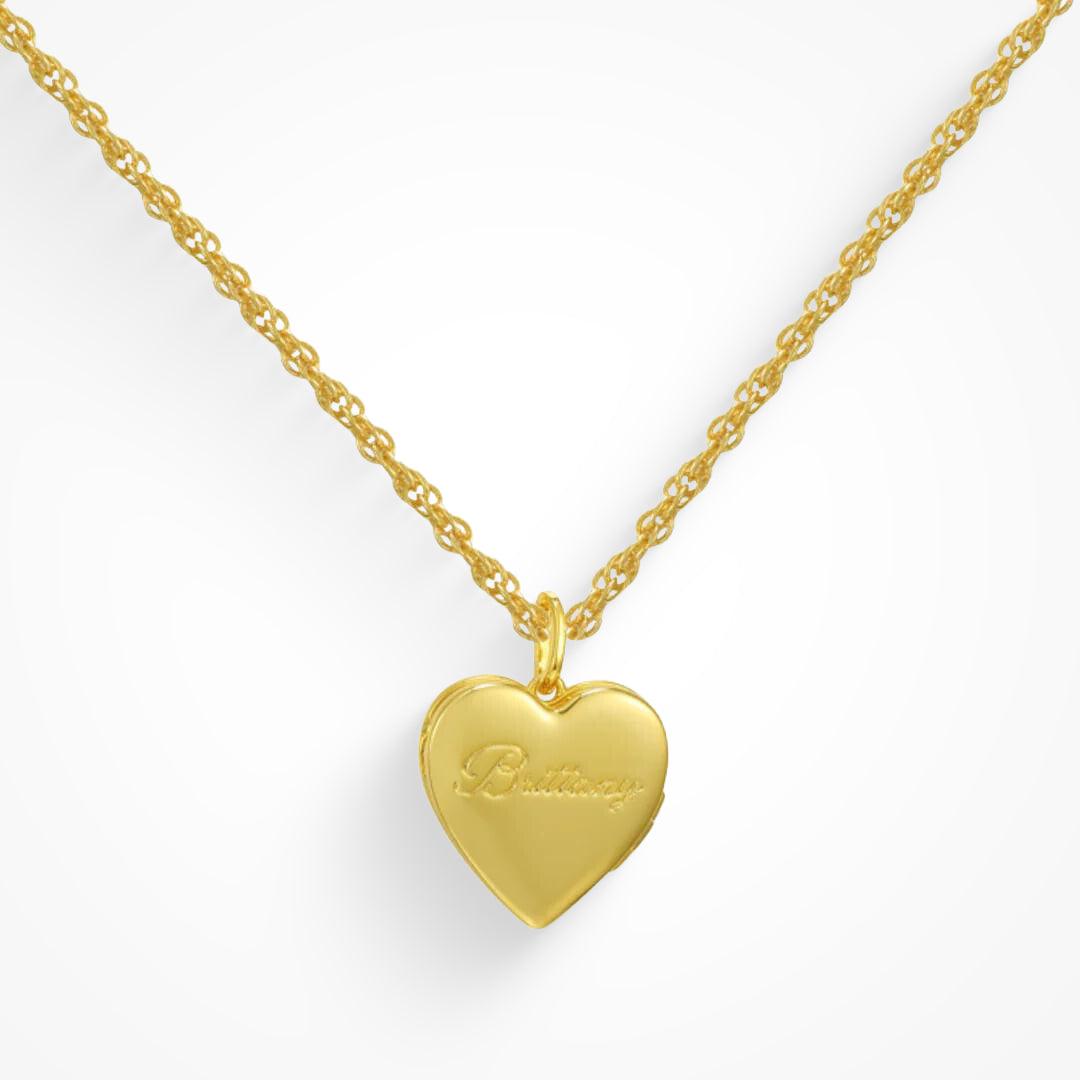 Evry Jewels Custom/Personalized Heart Locket Necklace