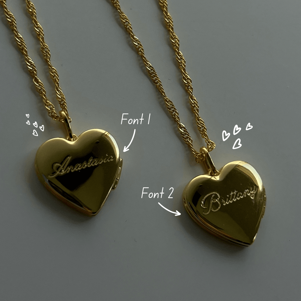 Evry Jewels Custom/Personalized Heart Locket Necklace