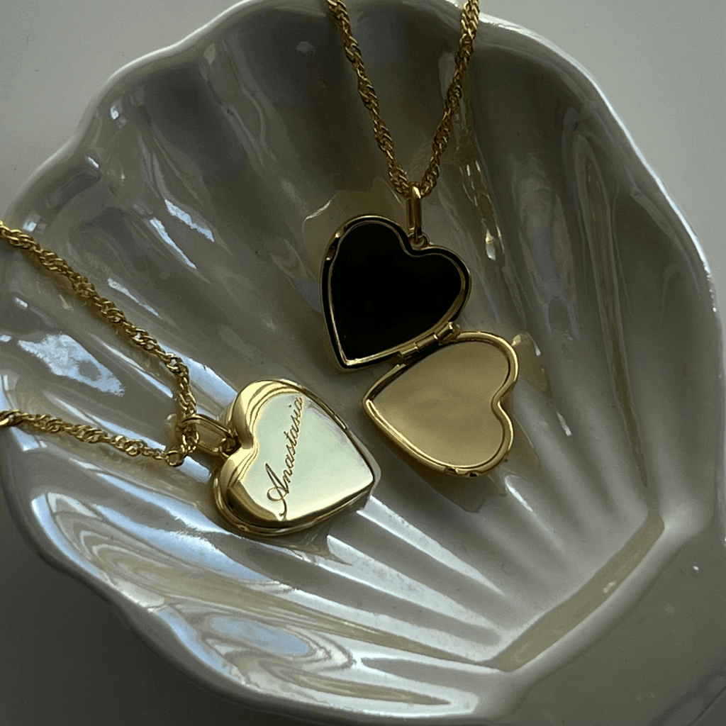 Evry Jewels Custom/Personalized Heart Locket Necklace