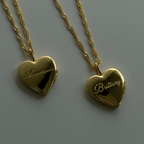 Evry Jewels Custom/Personalized Heart Locket Necklace