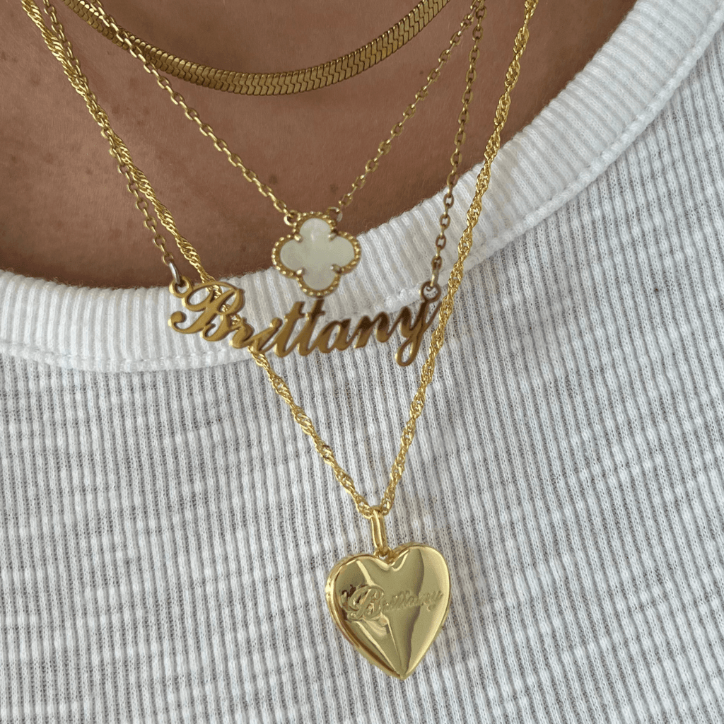 Evry Jewels Custom/Personalized Heart Locket Necklace