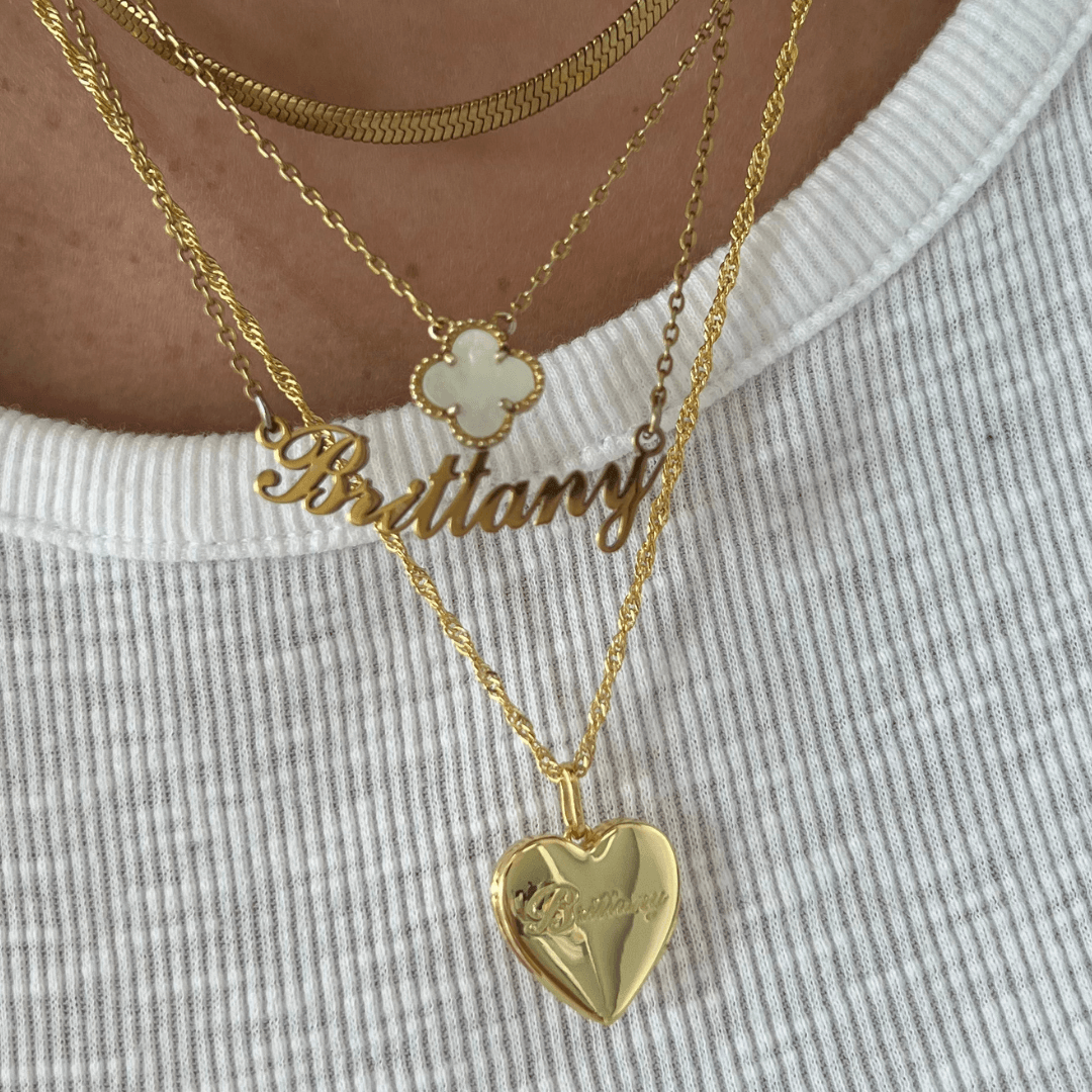 Evry Jewels Custom/Personalized Heart Locket Necklace