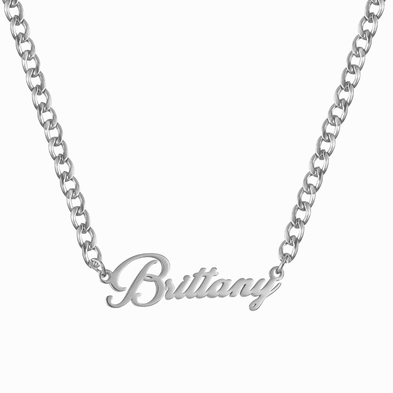 Evry Jewels Custom/Personalized Nameplate Curb Necklace