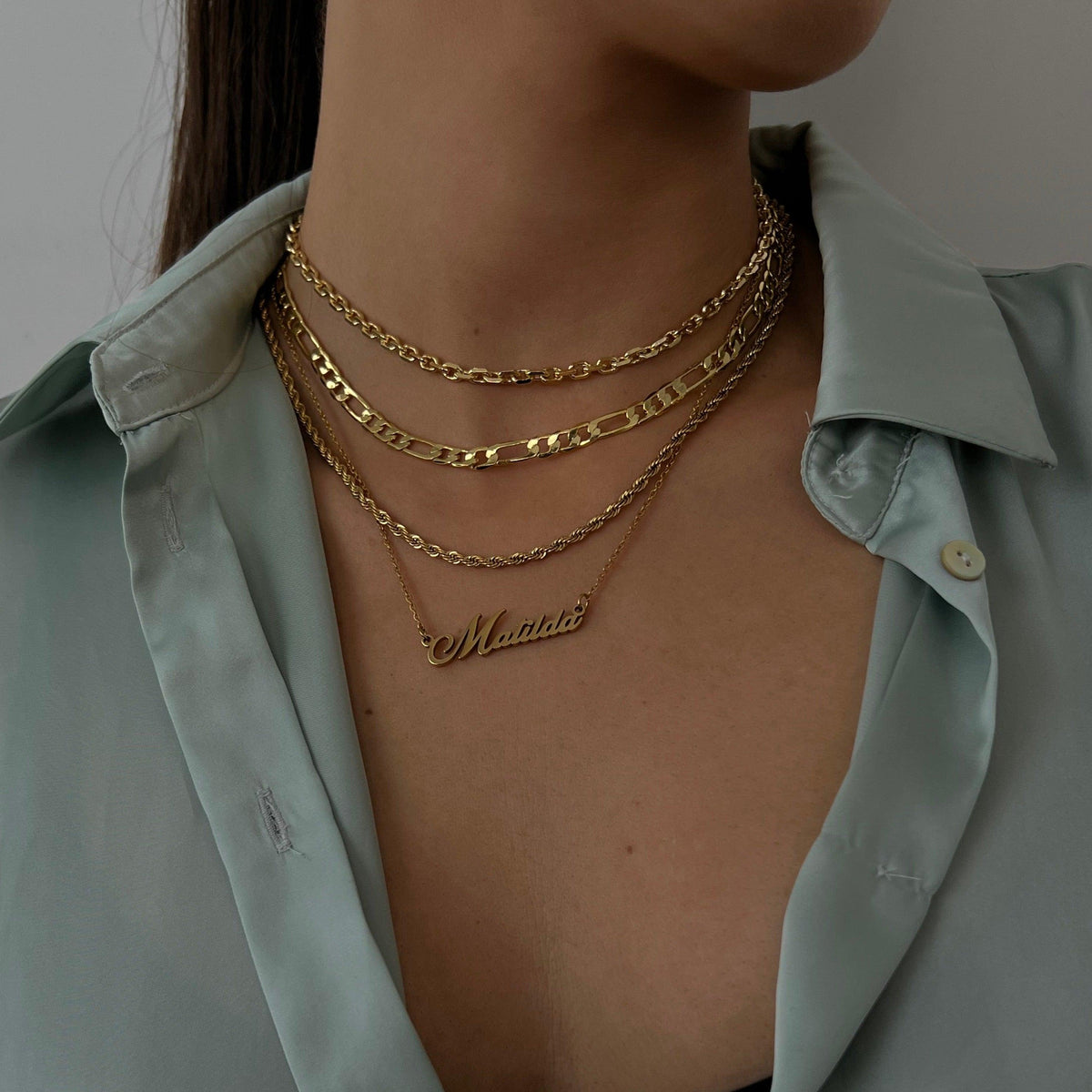 Evry Jewels Custom/Personalized Nameplate Necklace