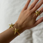 Evry Jewels Golden Starfish 4 Piece Set