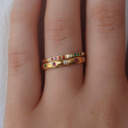 Evry Jewels Rainbow's End 2-Piece Ring Set