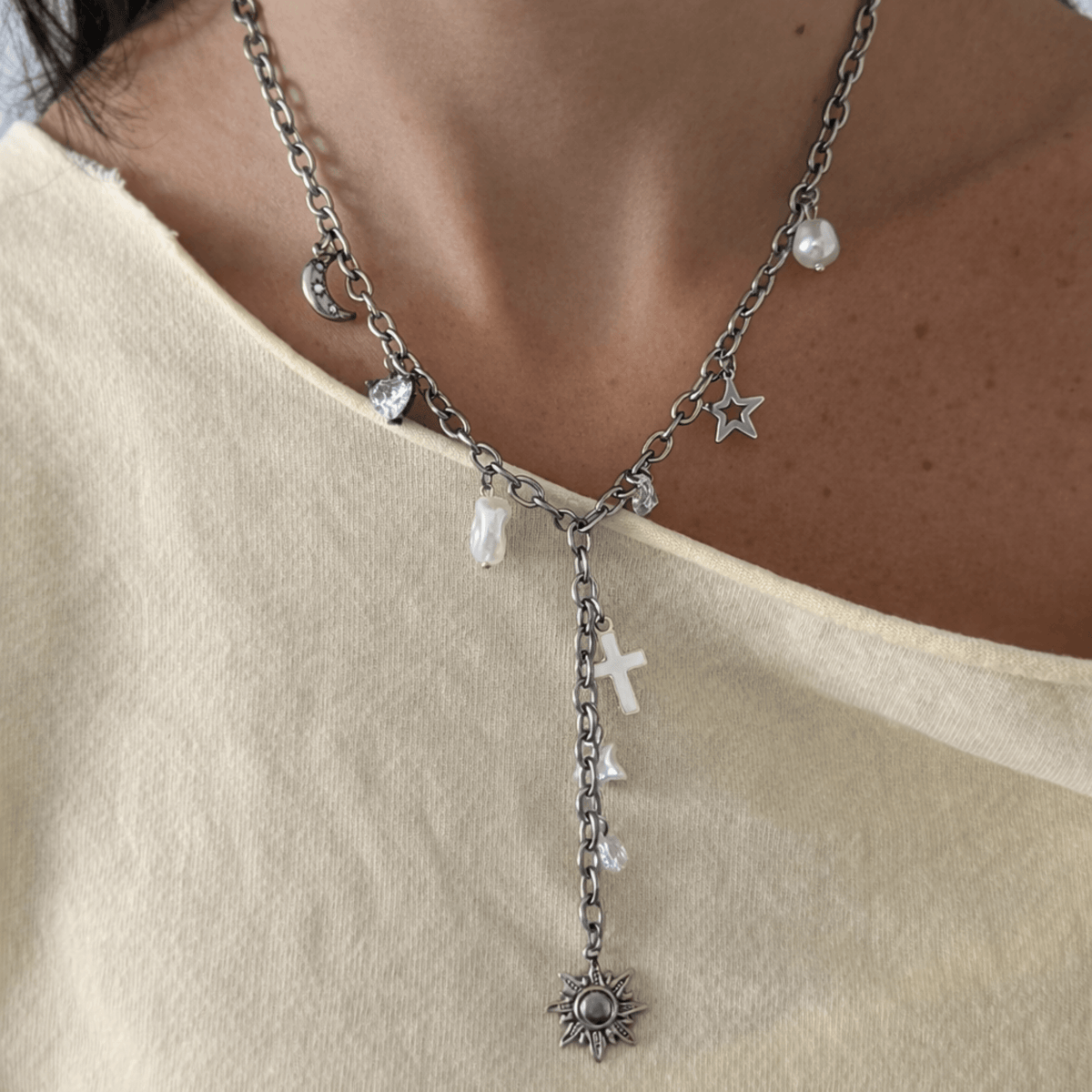 Evry Jewels Wish Upon a Charm Lariat Necklace