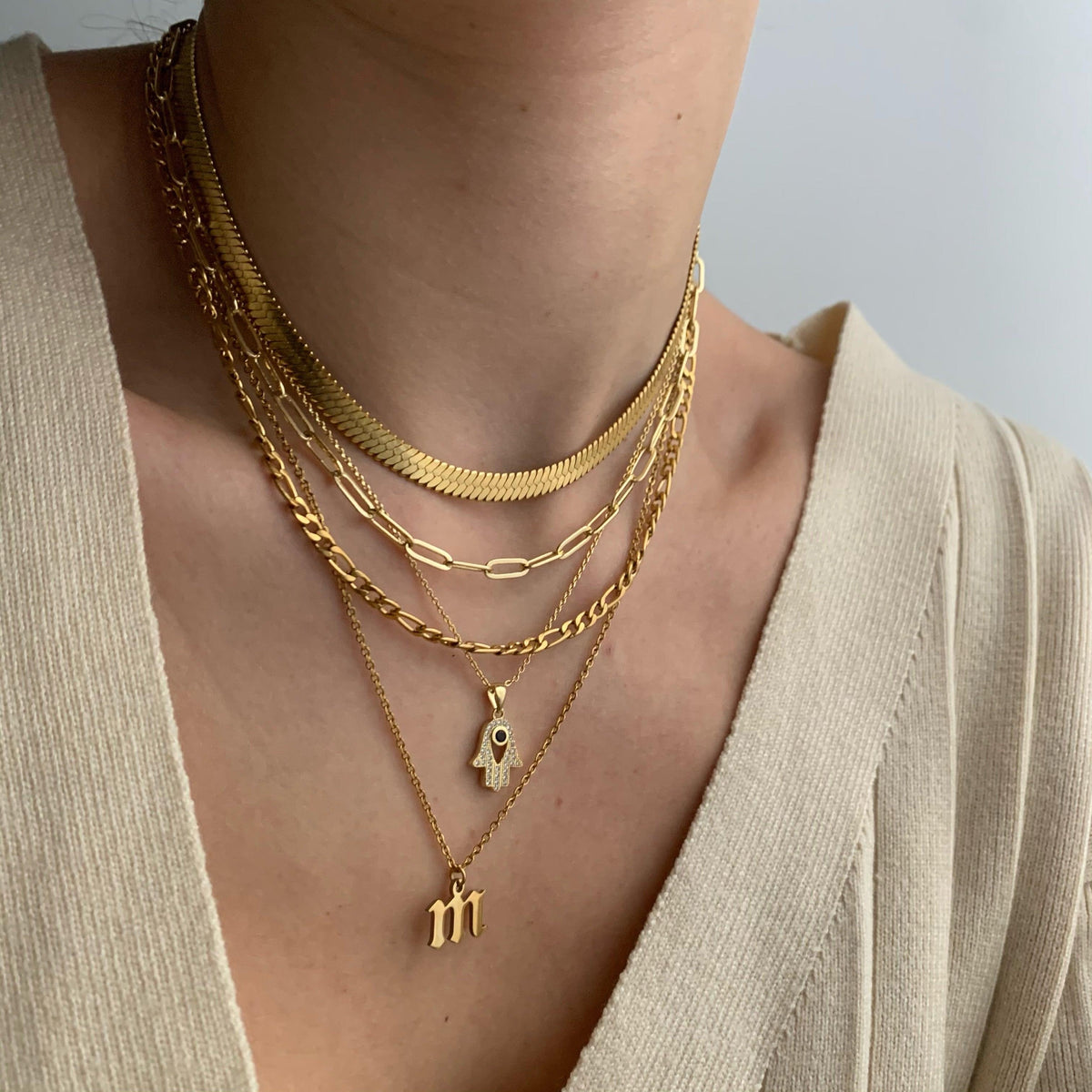 Evry Jewels Eye Am Over It Hamsa Necklace