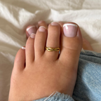 Evry Jewels Glow Mix 3-Piece Toe Rings Set