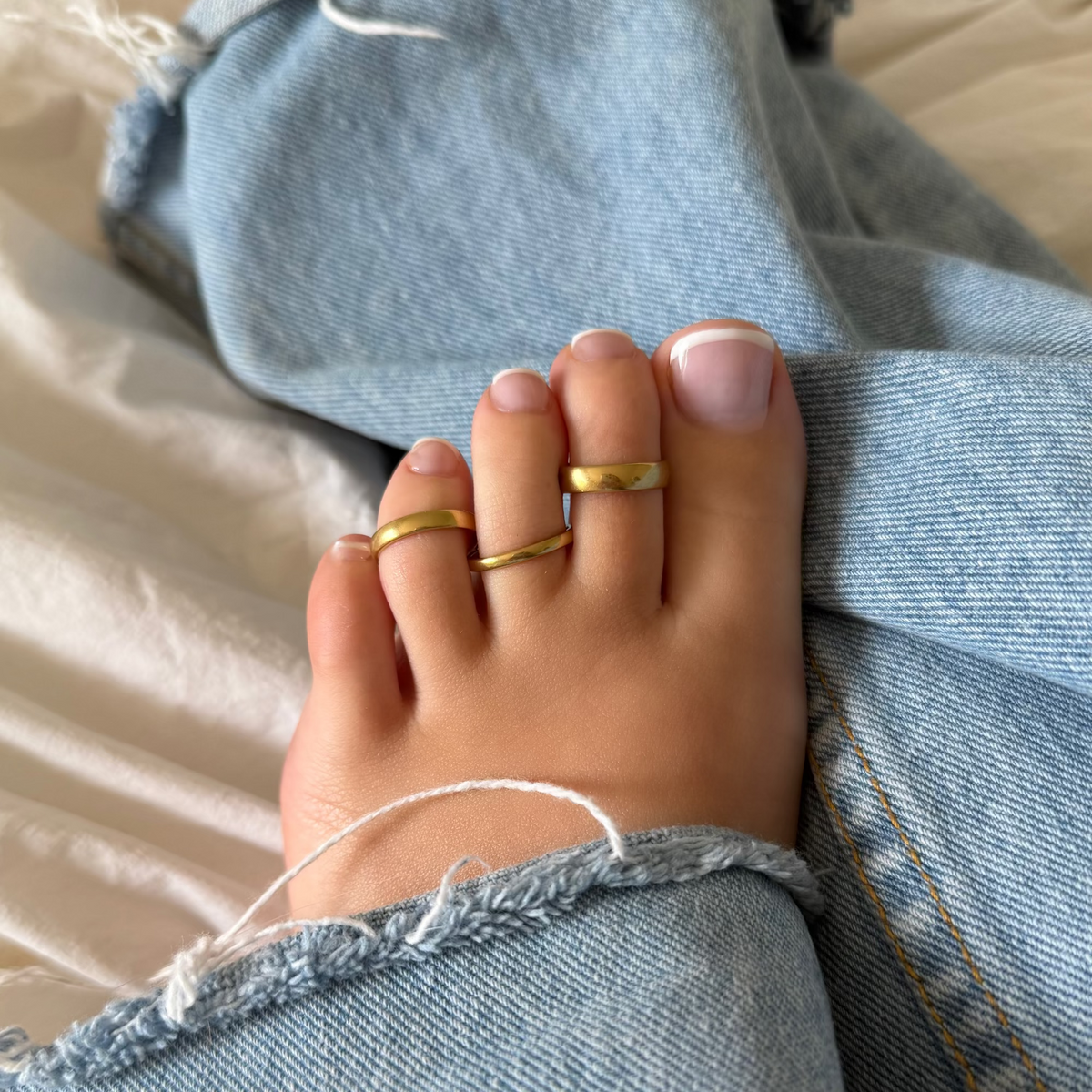 Evry Jewels Bare Glow 3-Piece Toe Rings Set