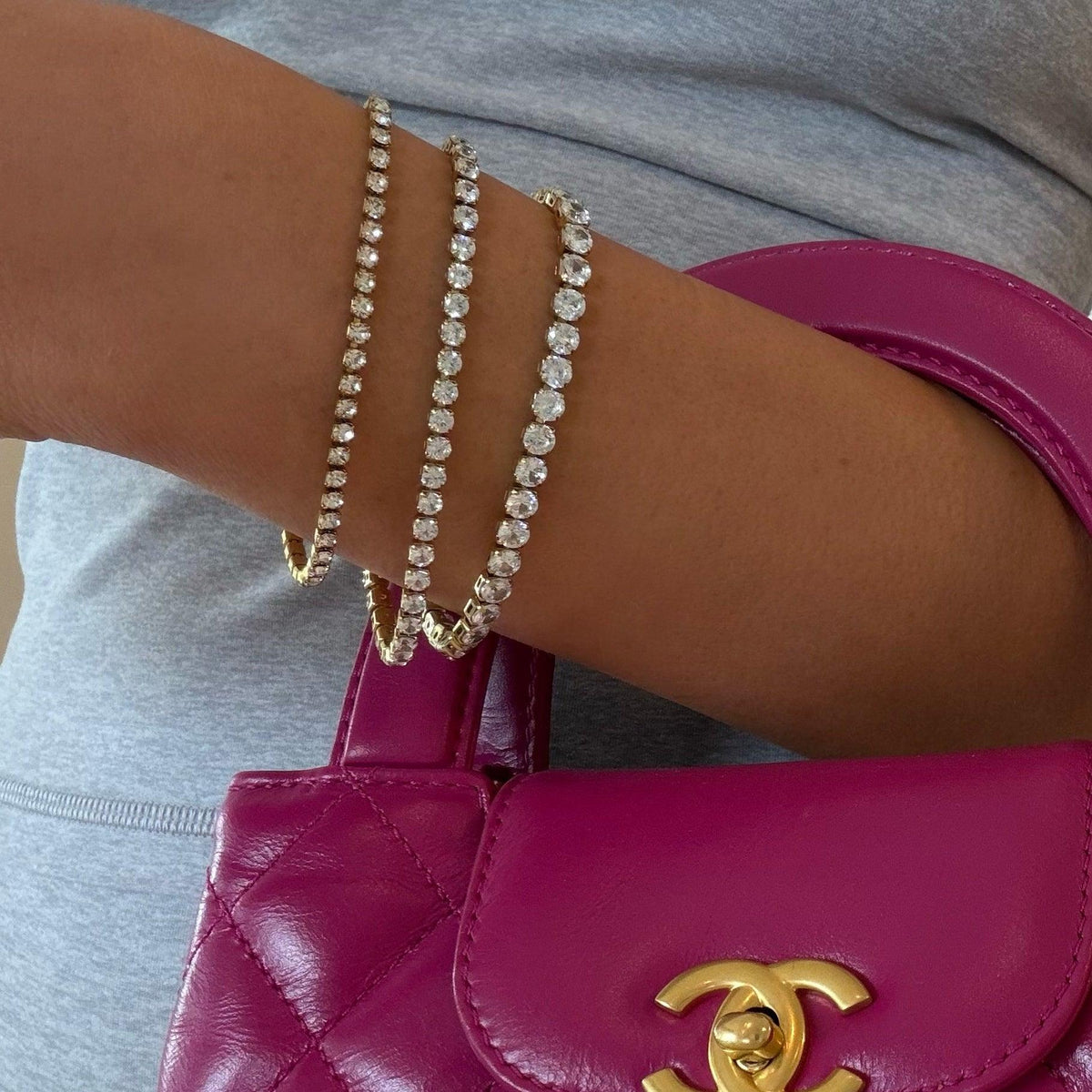 Evry Jewels Champagne Tennis Bracelet