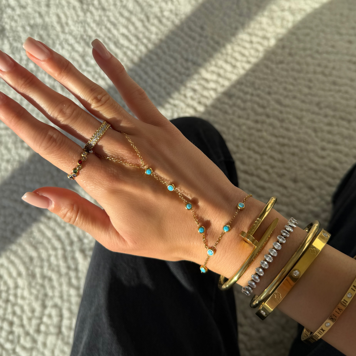 Evry Jewels Aqua Dreams Hand Chain