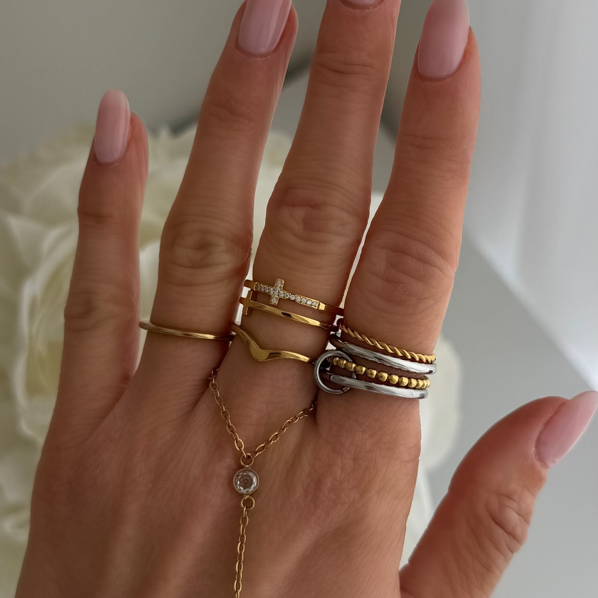 Evry Jewels Divine Darling Cross Ring
