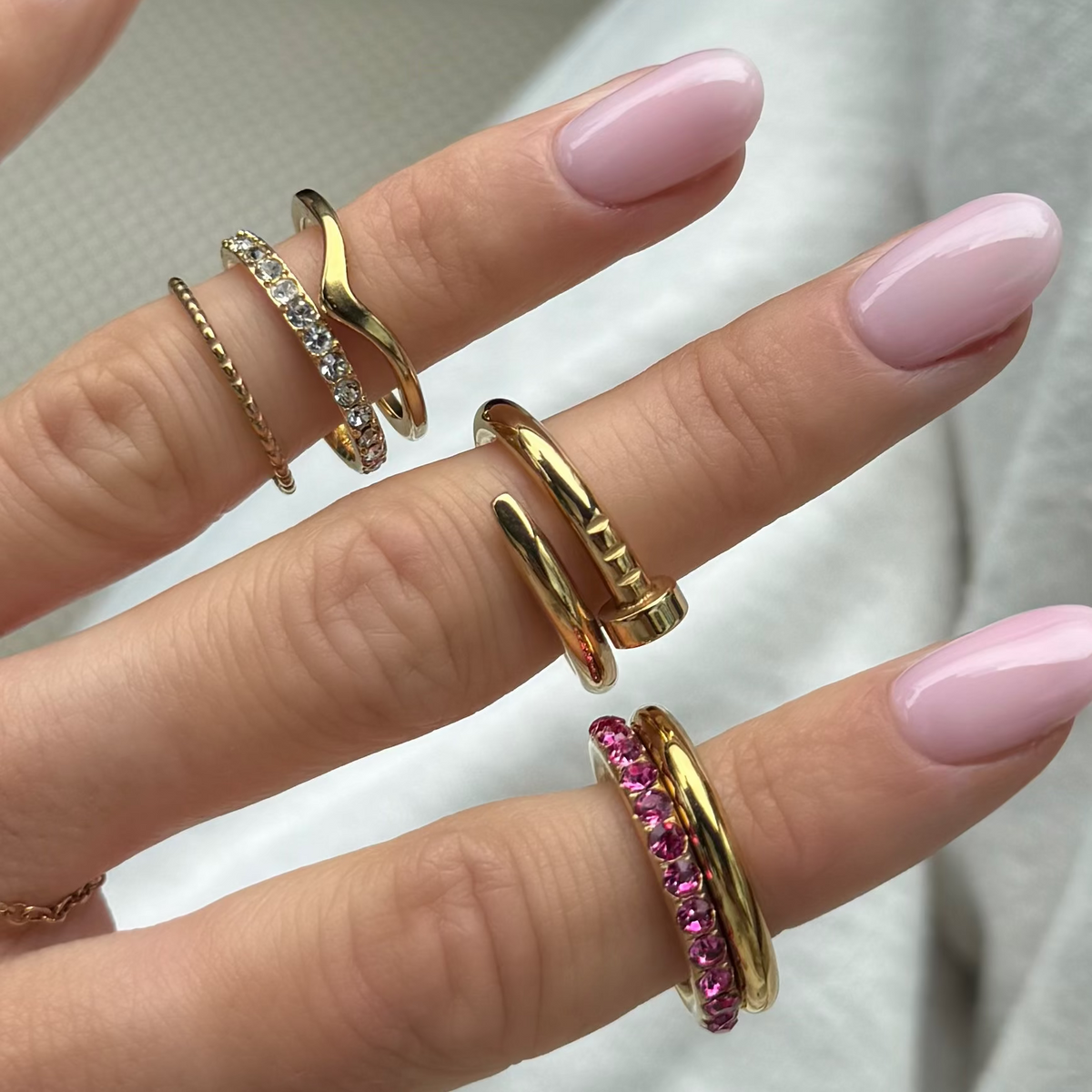 Evry Jewels Rosie Glow Stacked Ring