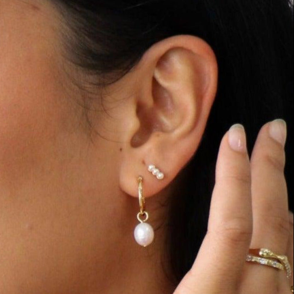 Evry Jewels Pure Pearl Earrings