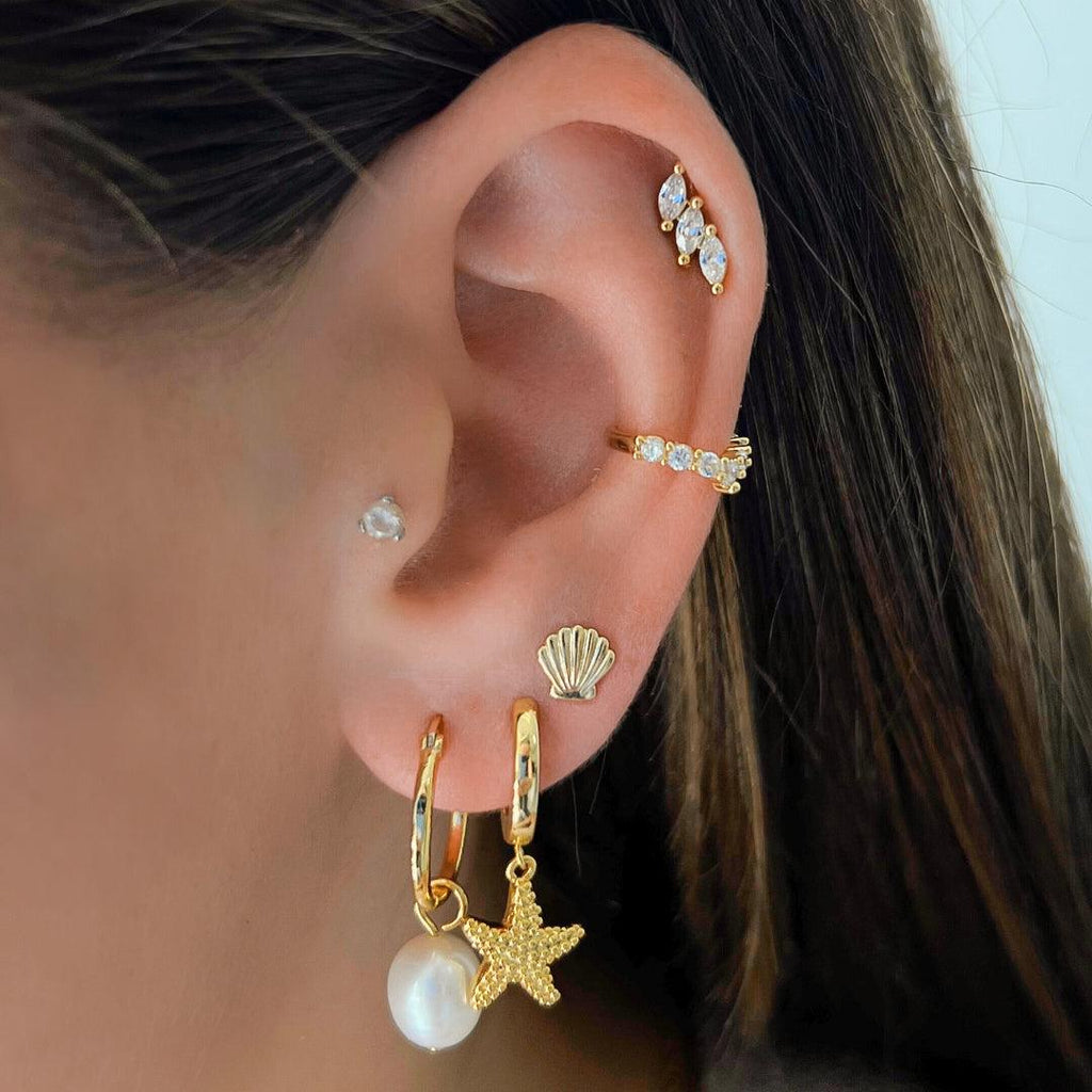 Evry Jewels Pure Pearl Earrings
