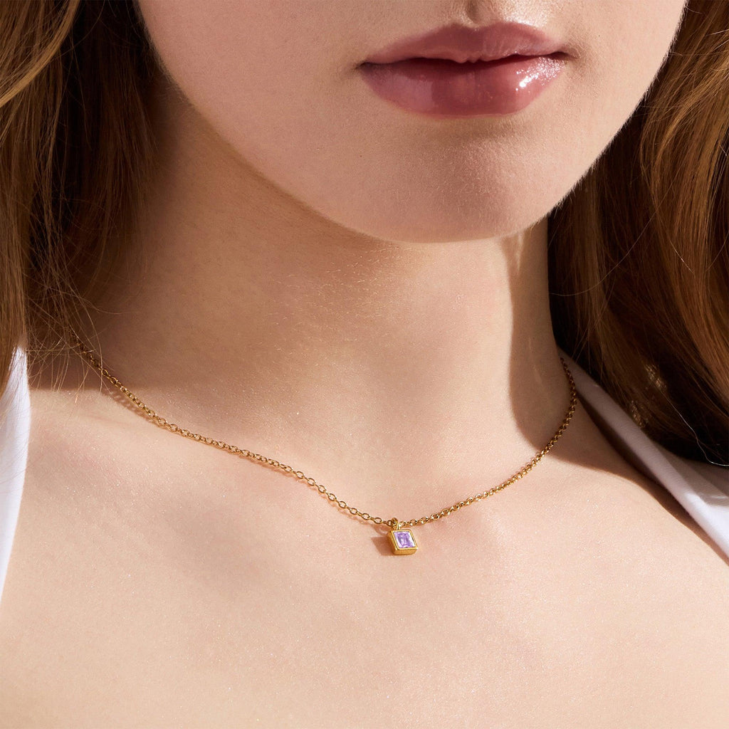 Evry Jewels Faye Birthstone Necklace