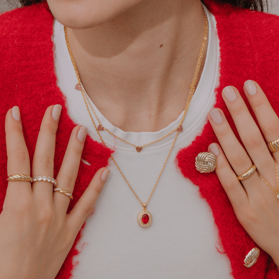 Evry Jewels Full Of Love Necklace