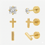Evry Jewels Flat Back Earrings Set Collection