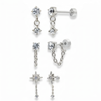 Evry Jewels Flat Back Earrings Set Collection