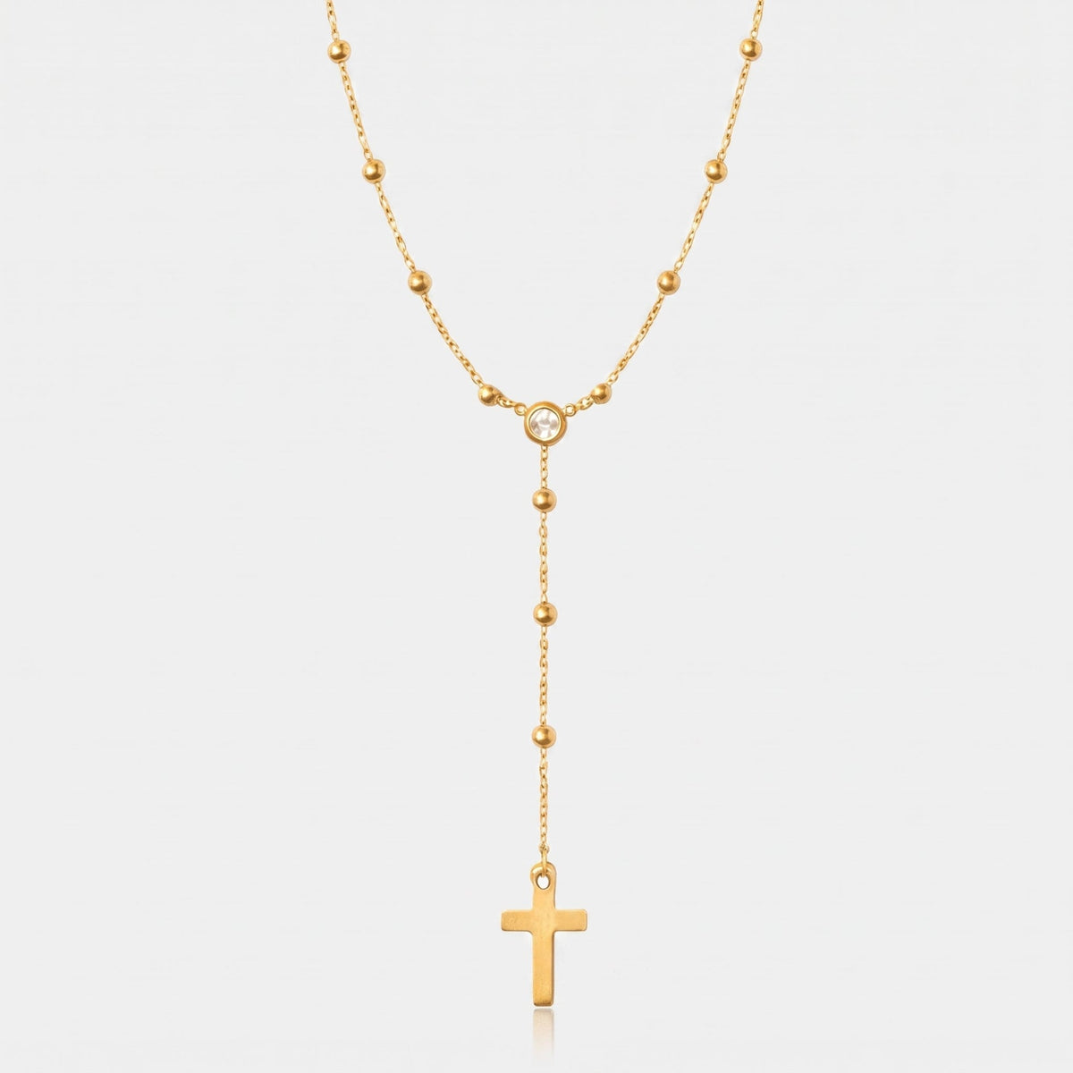 Evry Jewels Alessia Lariat Cross Necklace