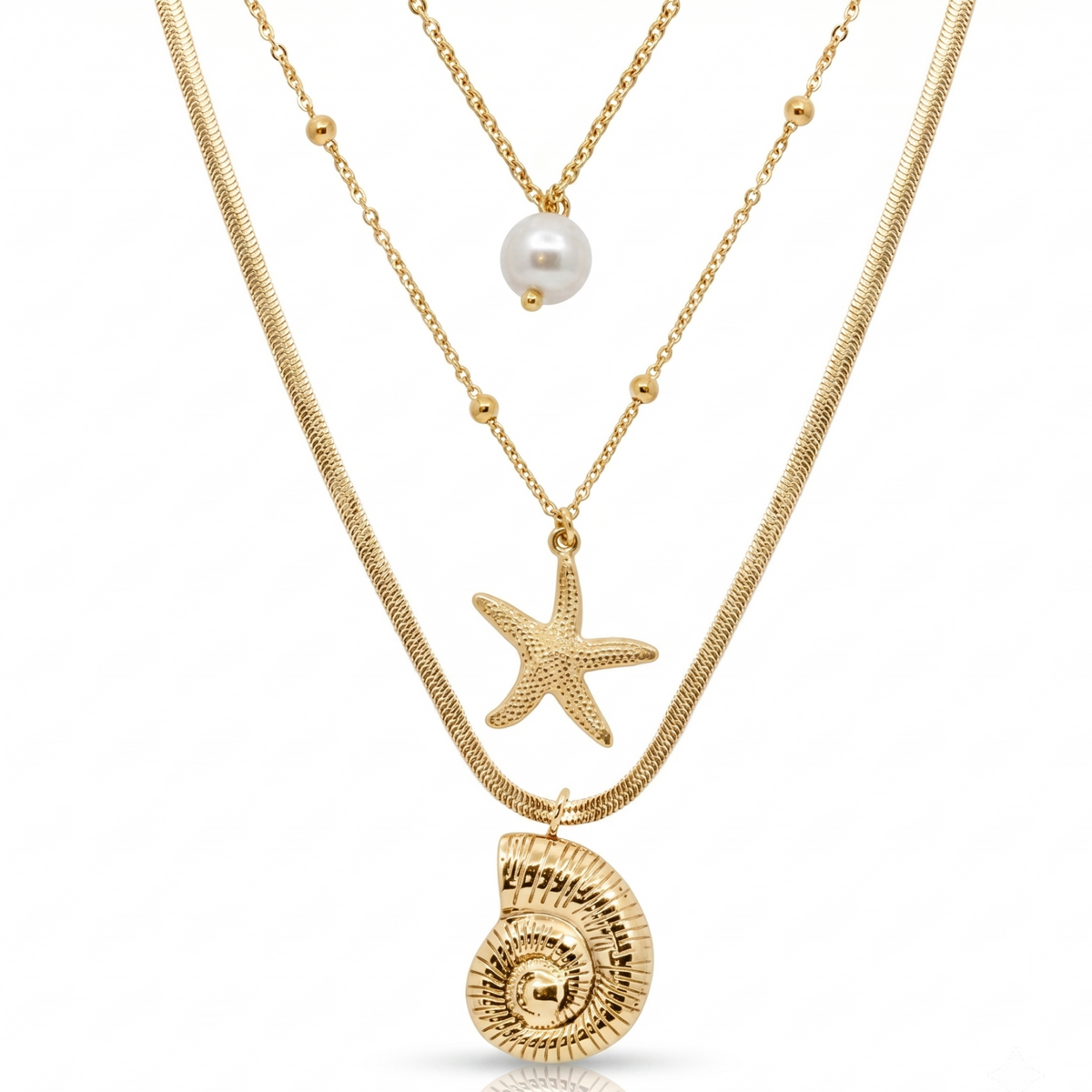 Evry Jewels Beach Babe 3 Piece Necklace Bundle
