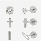 Evry Jewels Flat Back Earrings Set Collection