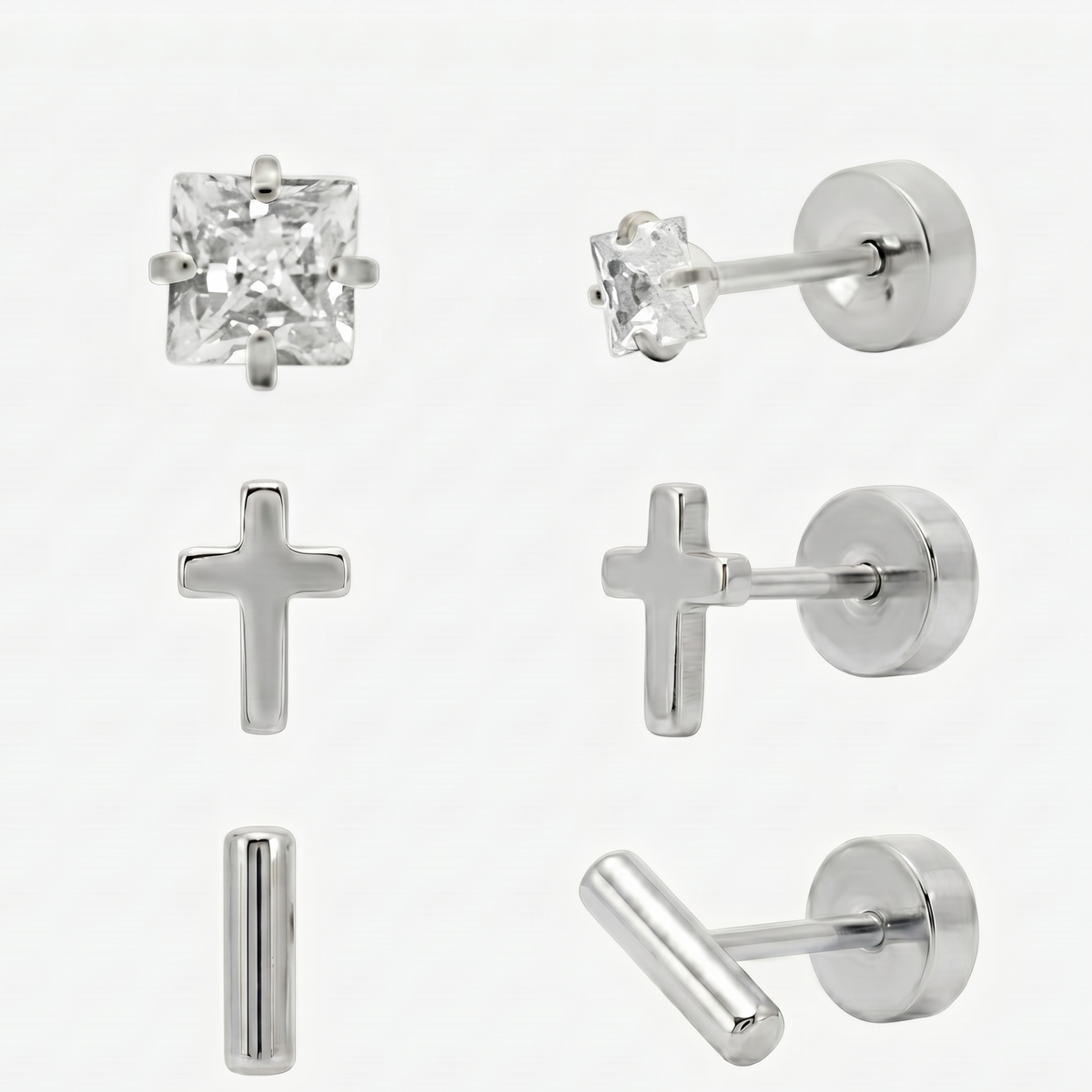 Evry Jewels Flat Back Earrings Set Collection