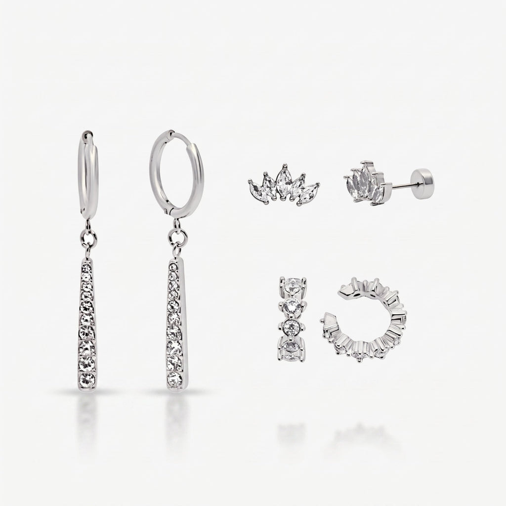Evry Jewels Better Together Earrings 3 Piece Earring Set