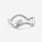 Evry Jewels Shimmer Wave Pinky Ring